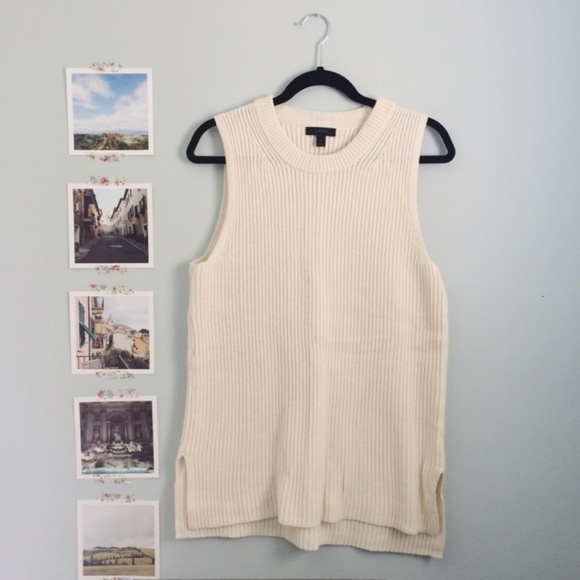 J. Crew Cream Sleeveless Sweater - Picture 3 of 9